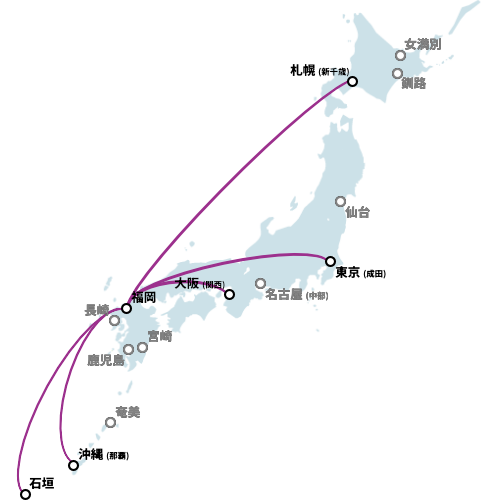 福岡空港就航路線
